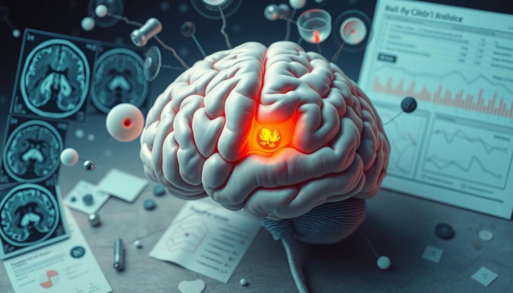 Brain scan visualization showing pineal cyst diagnostic process