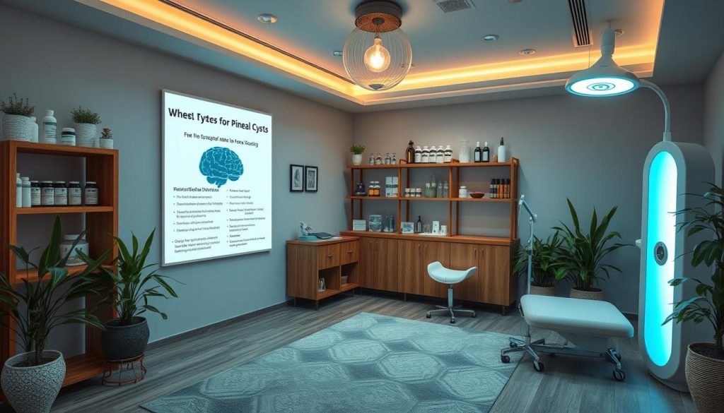 Modern medical room for pineal cyst symptom treatment