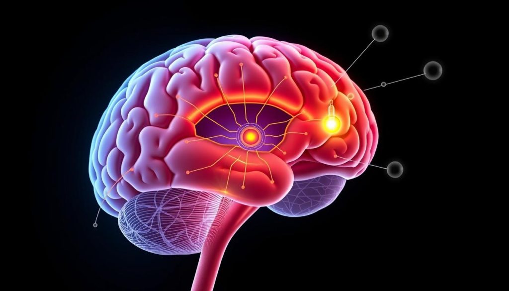 Vibrant illustration of the pineal gland's connection to the endocrine system.